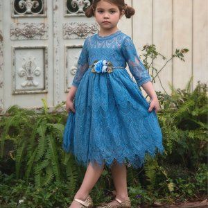 NWT Trish Scully blue Bella Rafaela Dress